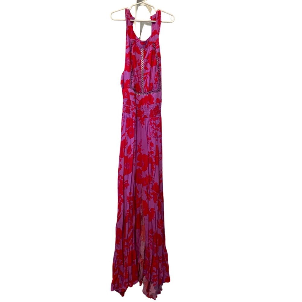 COPY - Long pink floral dress